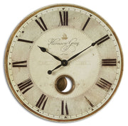 Uttermost - 06033 - Wall Clock - Harrison Gray 30" - Brass