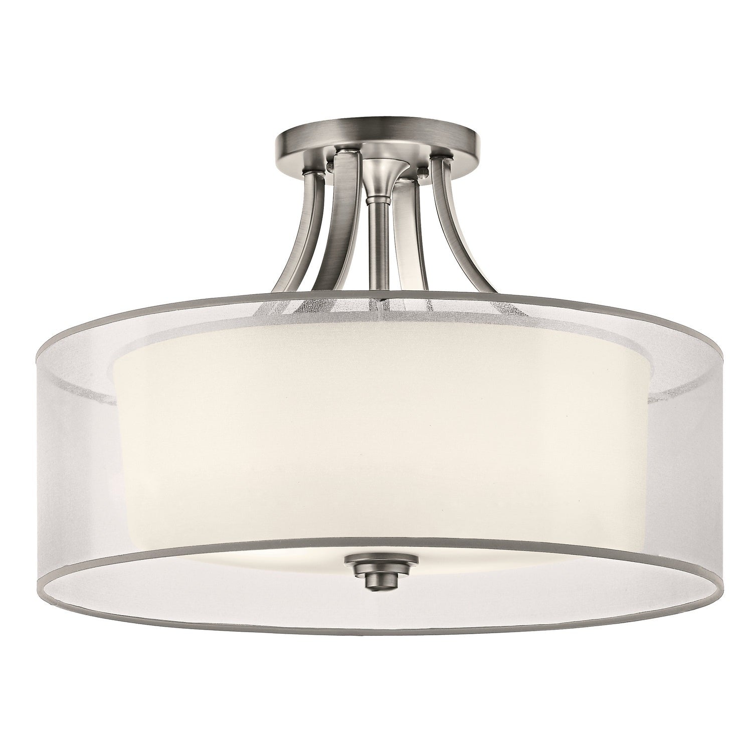 Kichler - 42387AP - Four Light Semi Flush Mount - Lacey - Antique Pewter