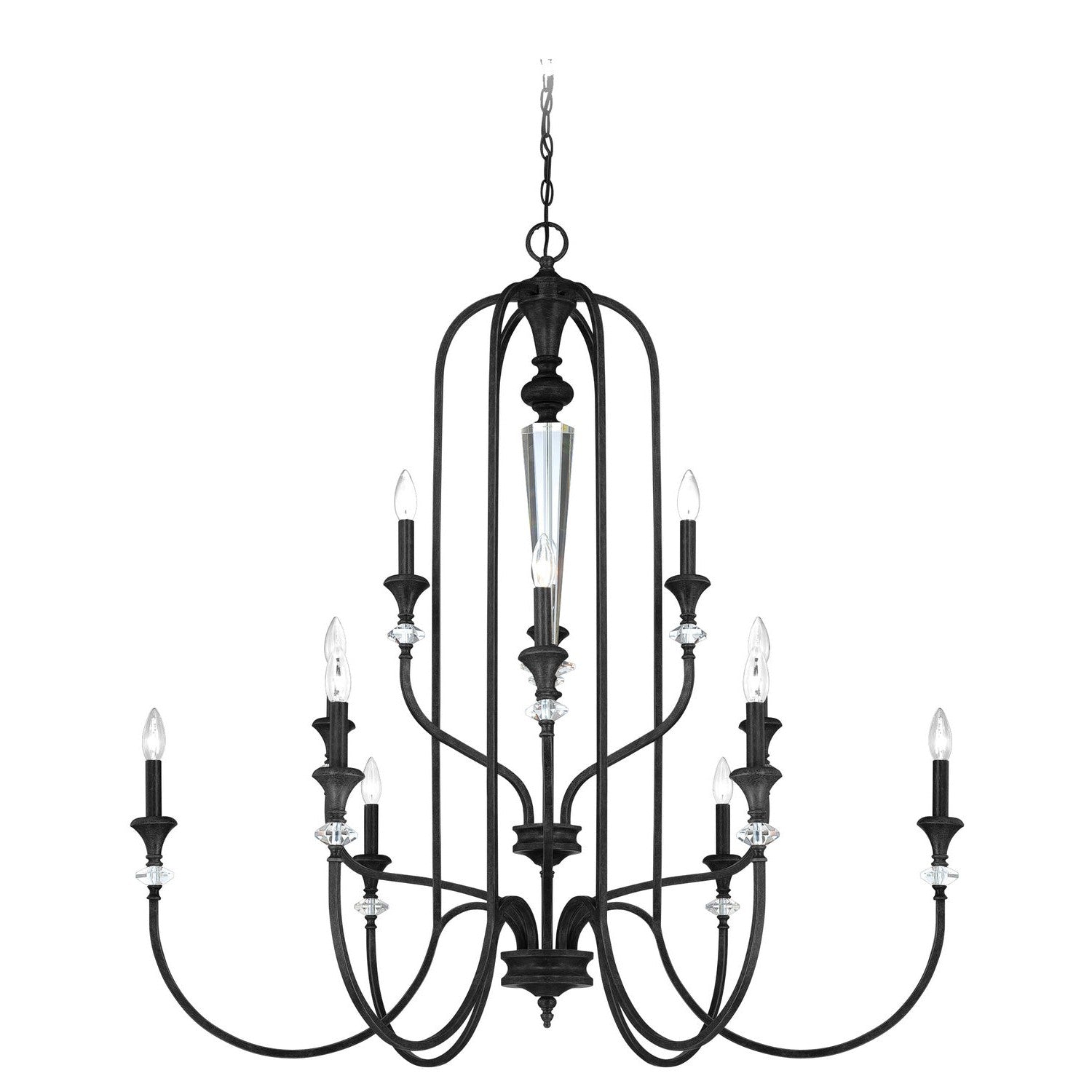 Craftmade - 26712-MBS - 12 Light Chandelier - Boulevard - Mocha Bronze Silver Wash