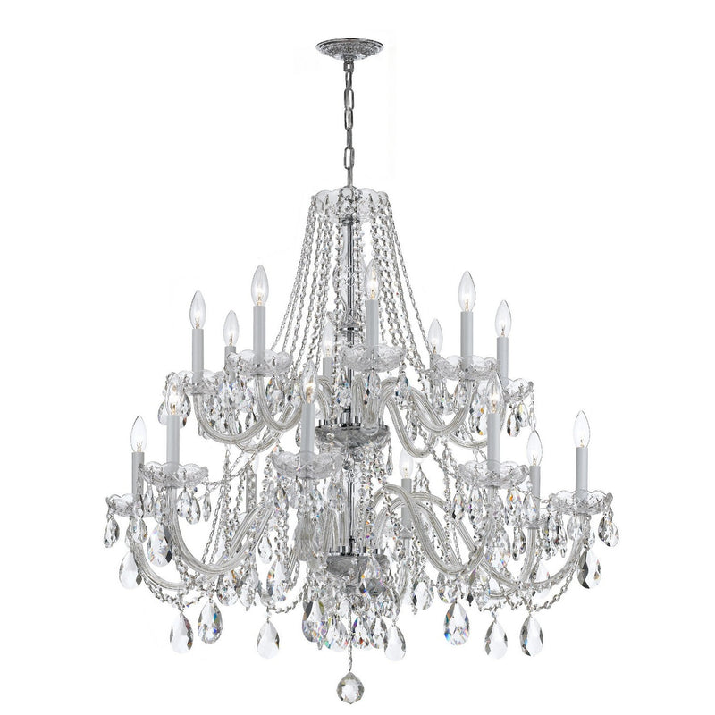 Crystorama - 1139-CH-CL-SAQ - 16 Light Chandelier - Traditional Crystal - Polished Chrome