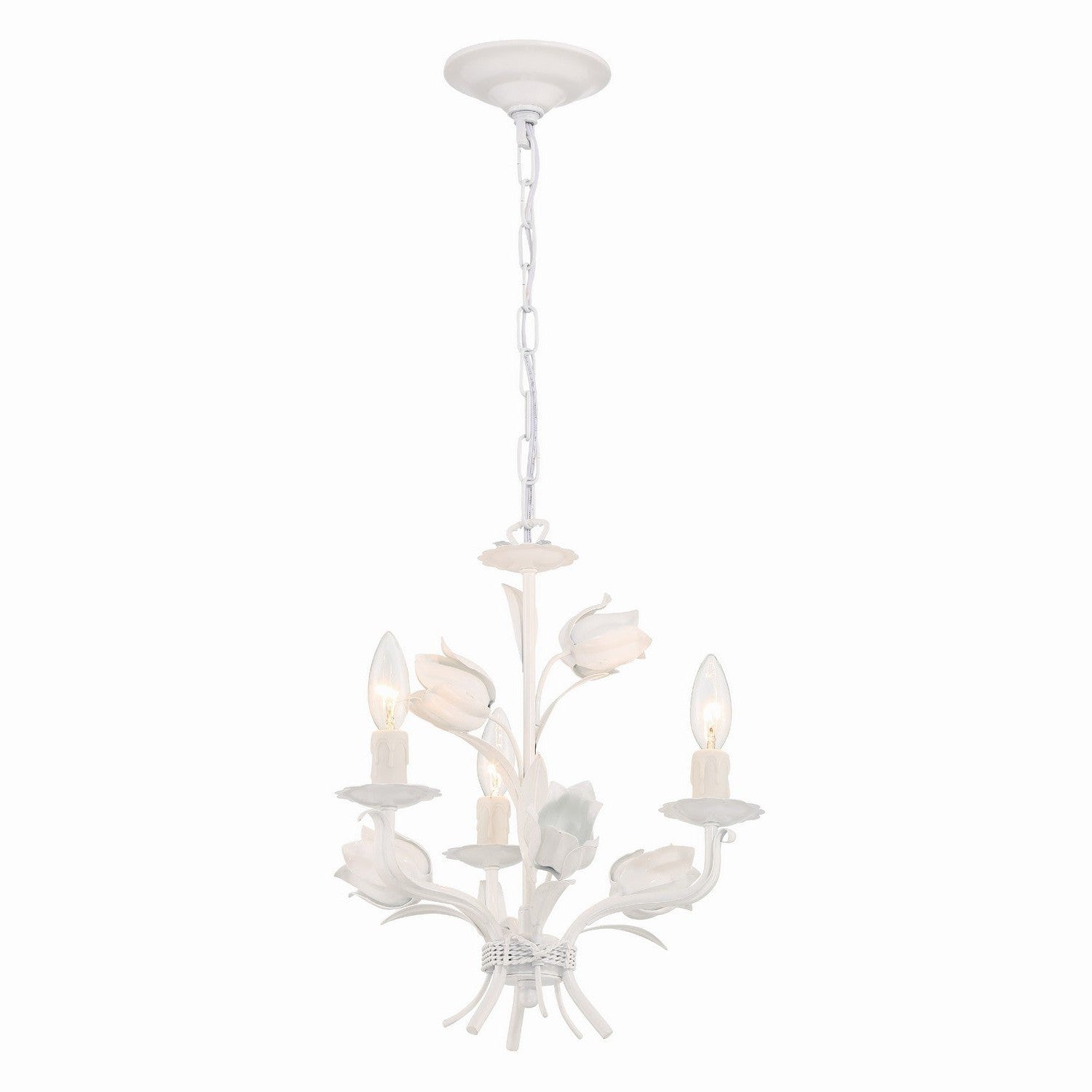 Crystorama - 4813-WW - Three Light Mini Chandelier - Southport - Wet White