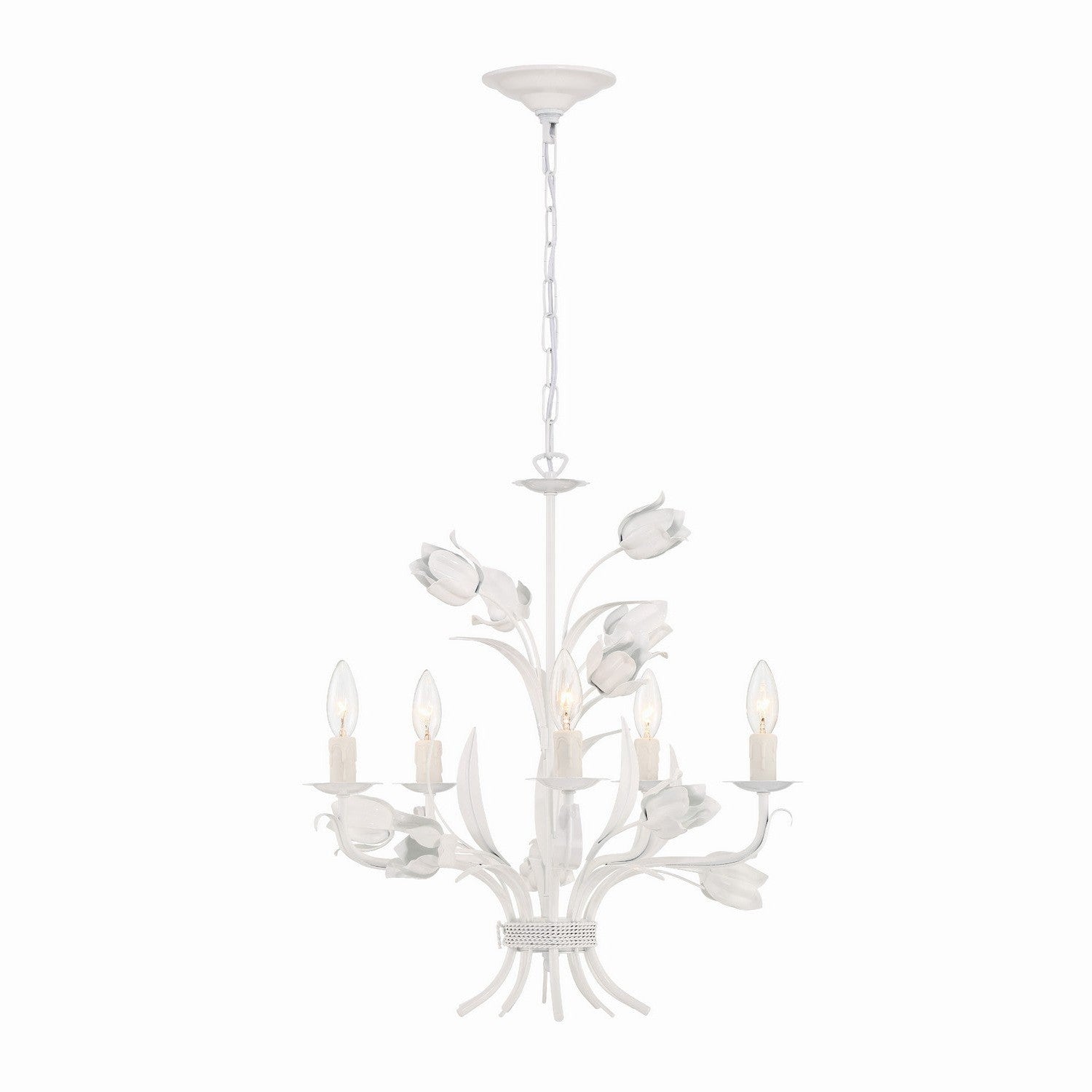 Crystorama - 4815-WW - Five Light Chandelier - Southport - Wet White
