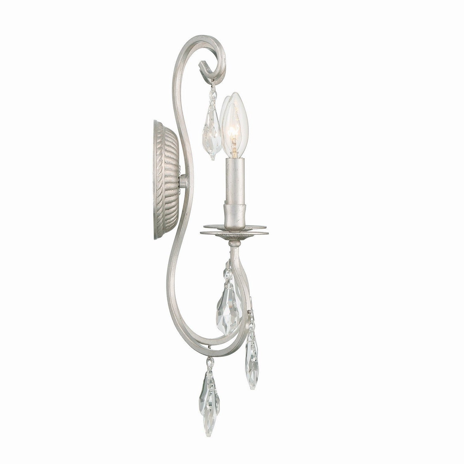 Crystorama - 5012-OS-CL-MWP - Two Light Wall Sconce - Ashton - Olde Silver