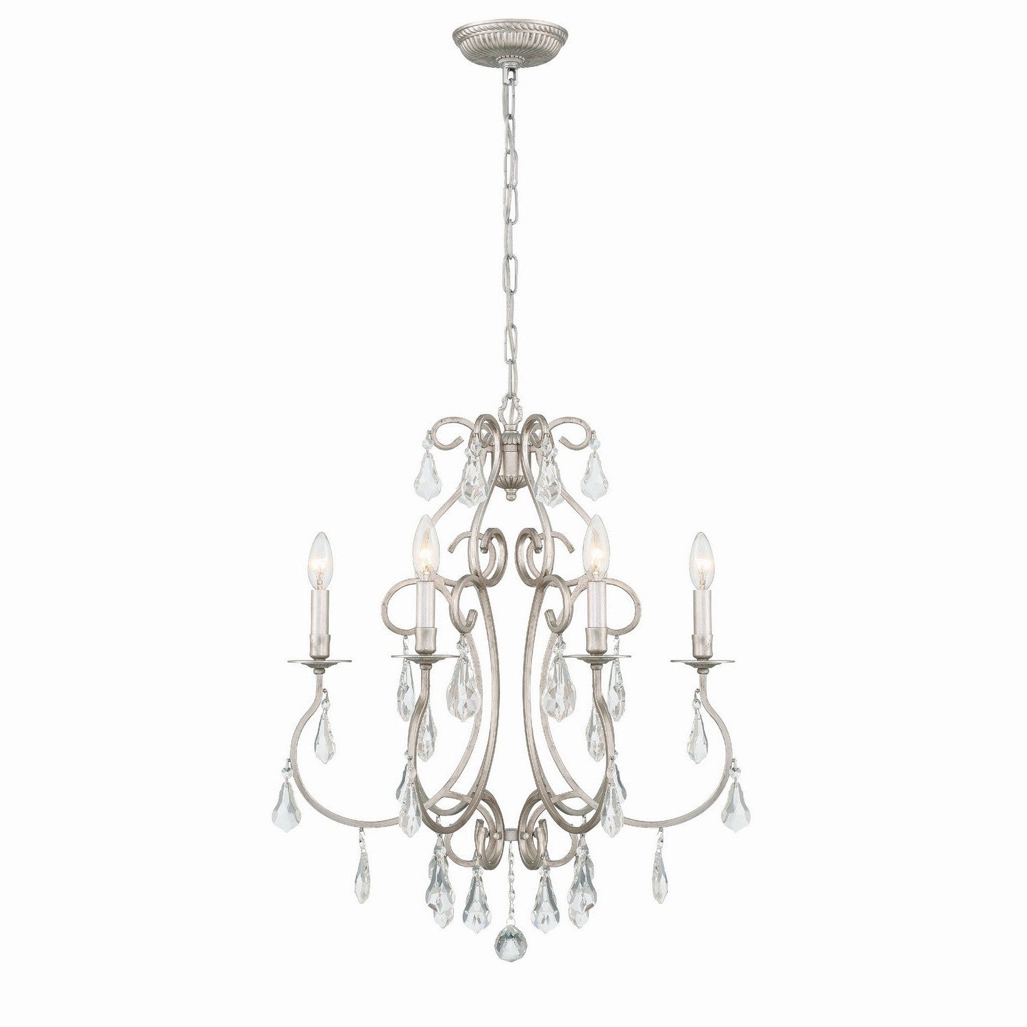 Crystorama - 5016-OS-CL-MWP - Six Light Chandelier - Ashton - Olde Silver