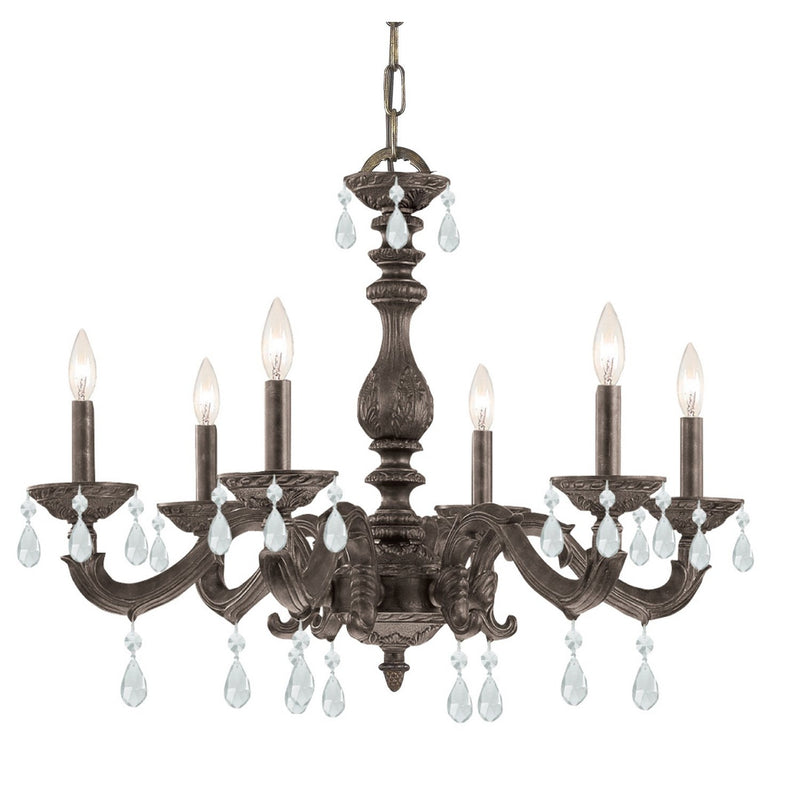 Crystorama - 5036-VB-CL-MWP - Six Light Chandelier - Paris Market - Venetian Bronze