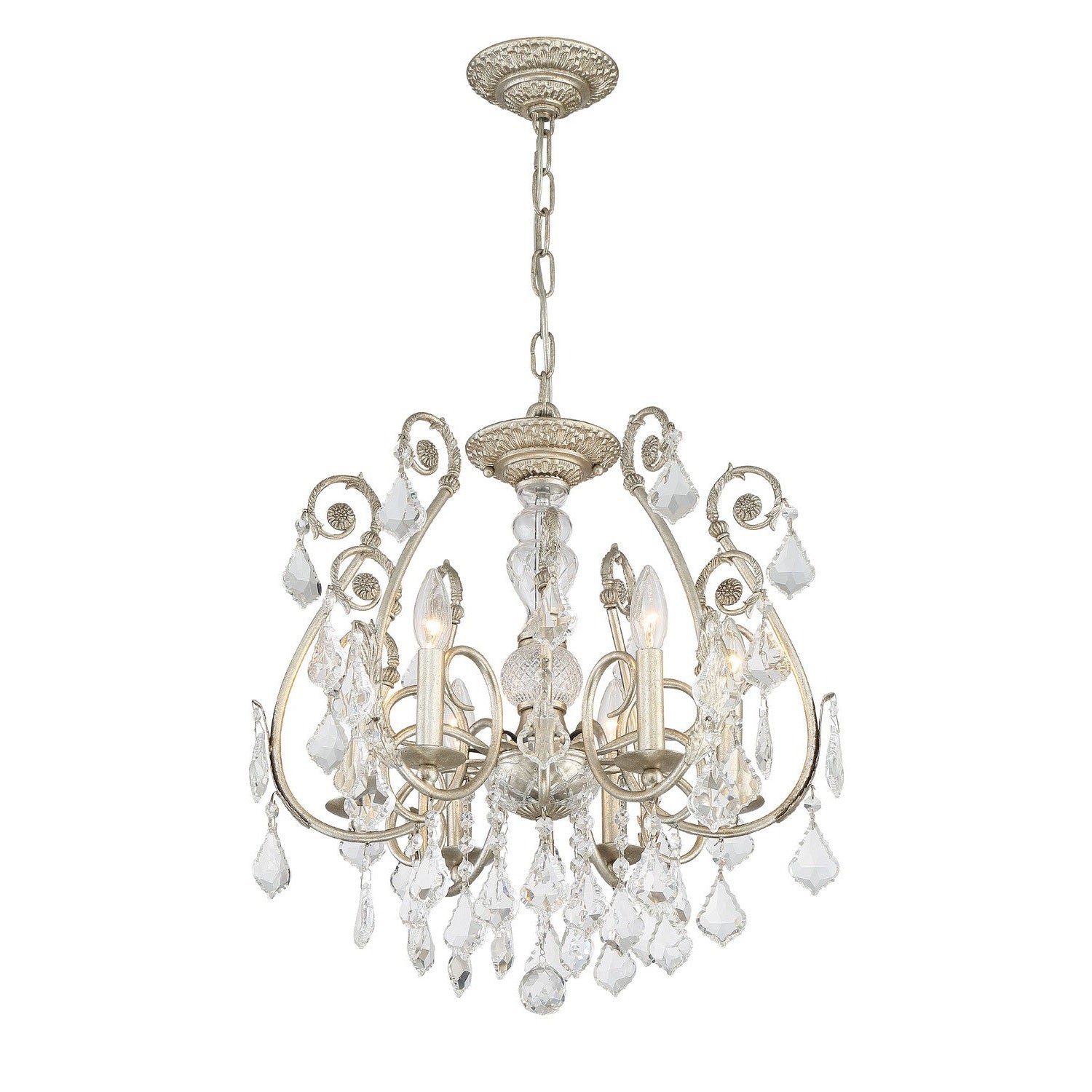 Crystorama - 5115-OS-CL-MWP - Six Light Chandelier - Regis - Olde Silver
