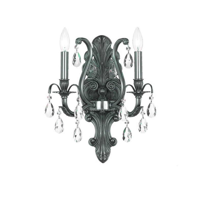 Crystorama - 5563-PW-CL-MWP - Two Light Wall Sconce - Dawson - Pewter