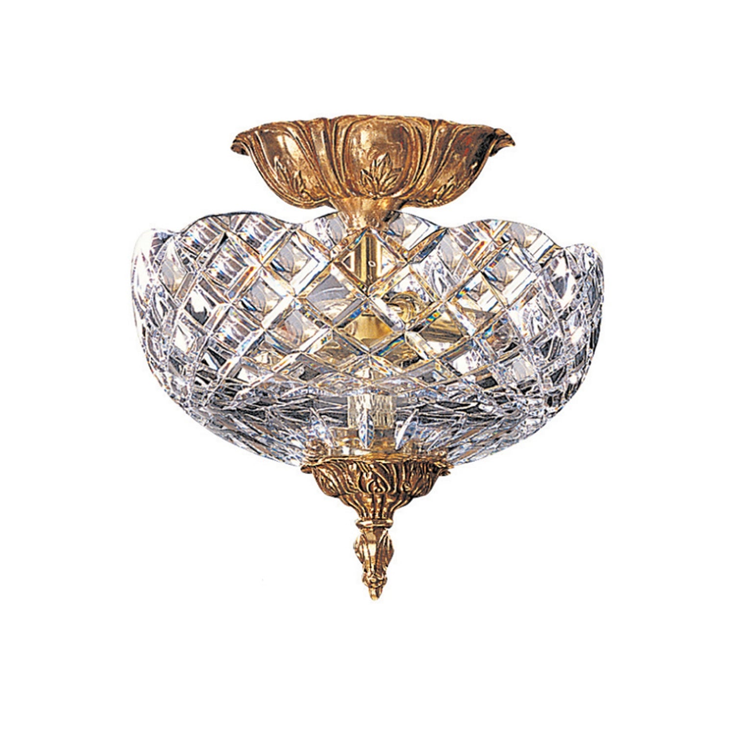 Crystorama - 66-CT-OB - Two Light Semi Flush Mount - Milton - Olde Brass