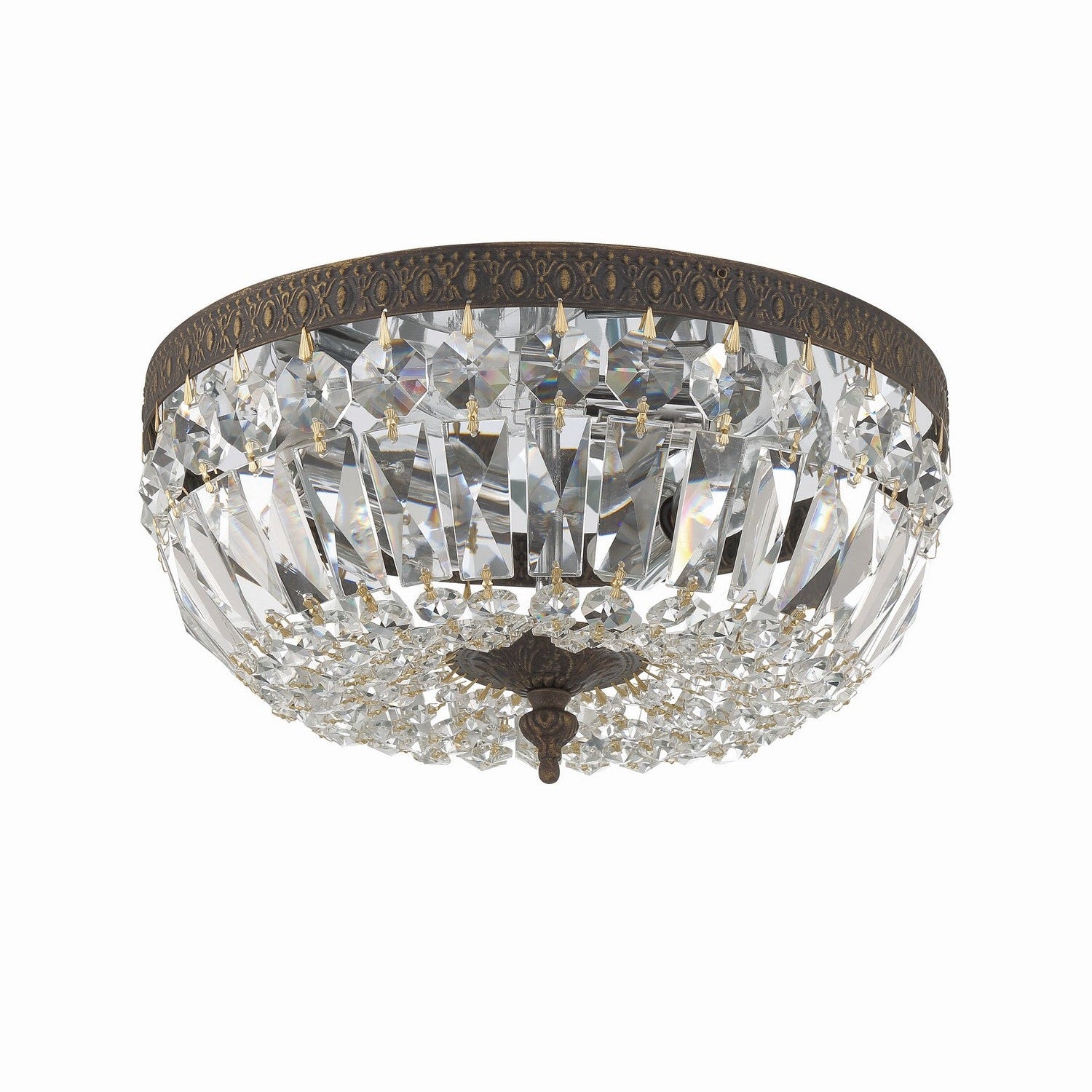 Crystorama - 712-EB-CL-MWP - Three Light Flush Mount - Ceiling Mount - English Bronze