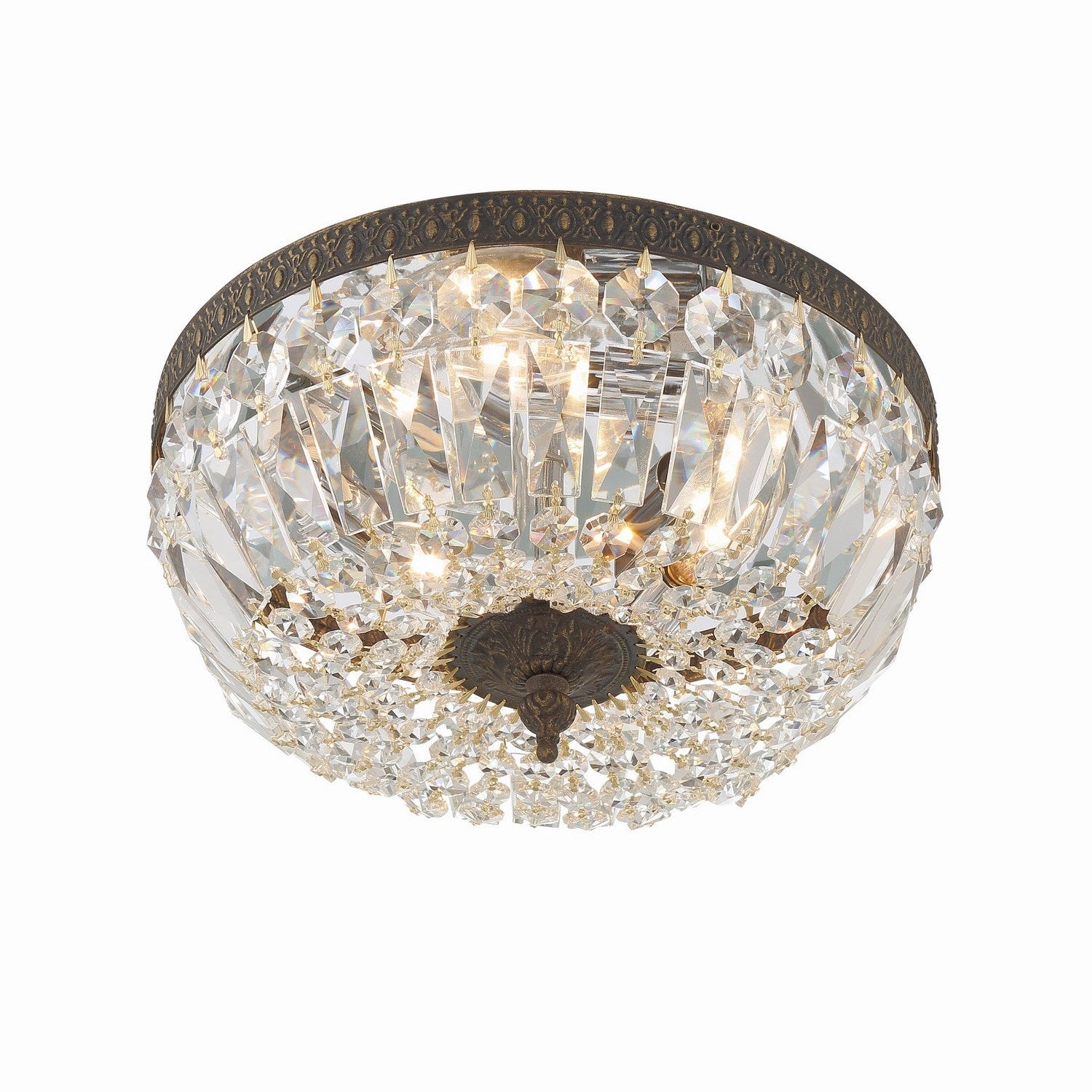 Crystorama - 712-EB-CL-MWP - Three Light Flush Mount - Ceiling Mount - English Bronze