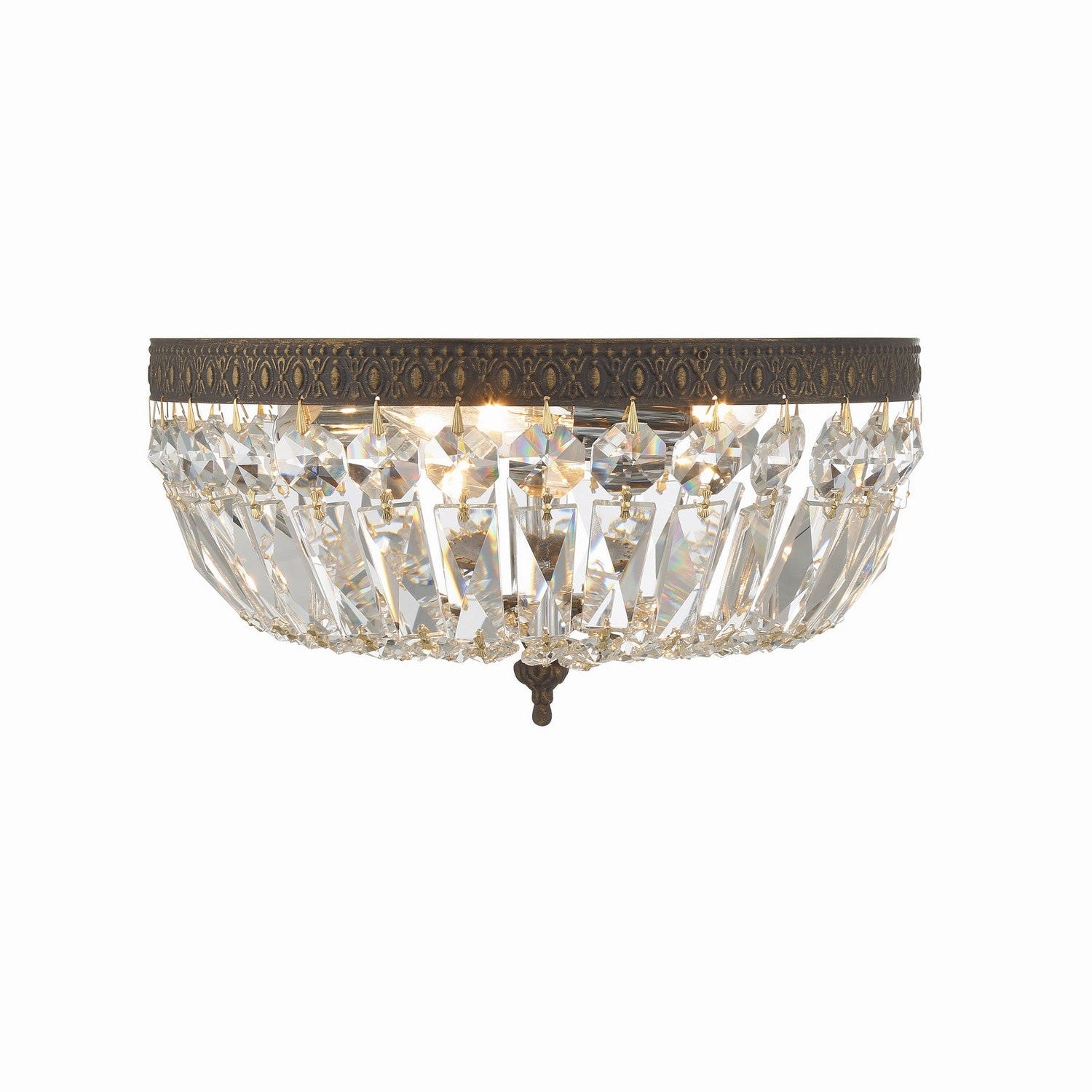 Crystorama - 712-EB-CL-MWP - Three Light Flush Mount - Ceiling Mount - English Bronze