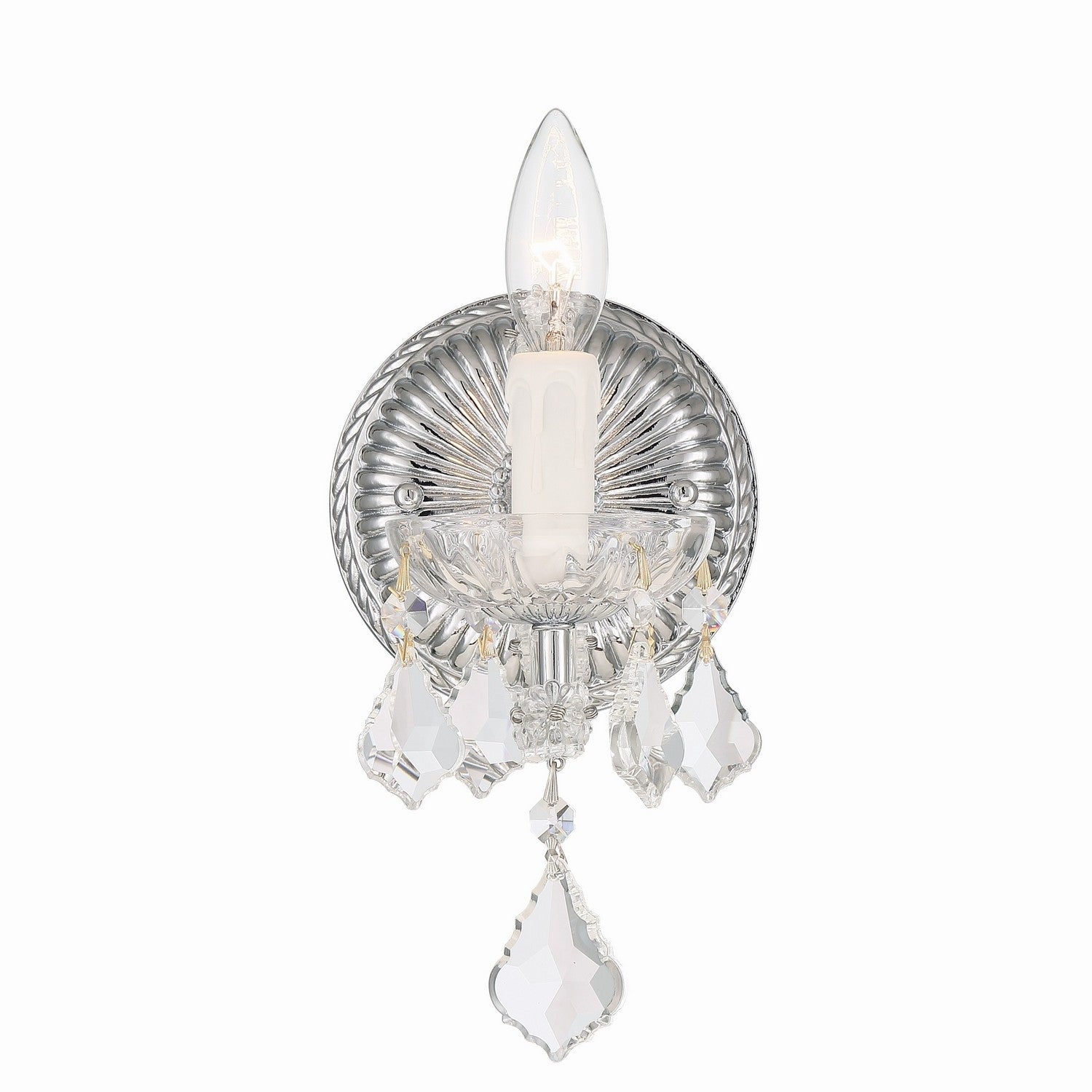 Crystorama - 4471-CH-CL-MWP - One Light Wall Sconce - Maria Theresa - Polished Chrome