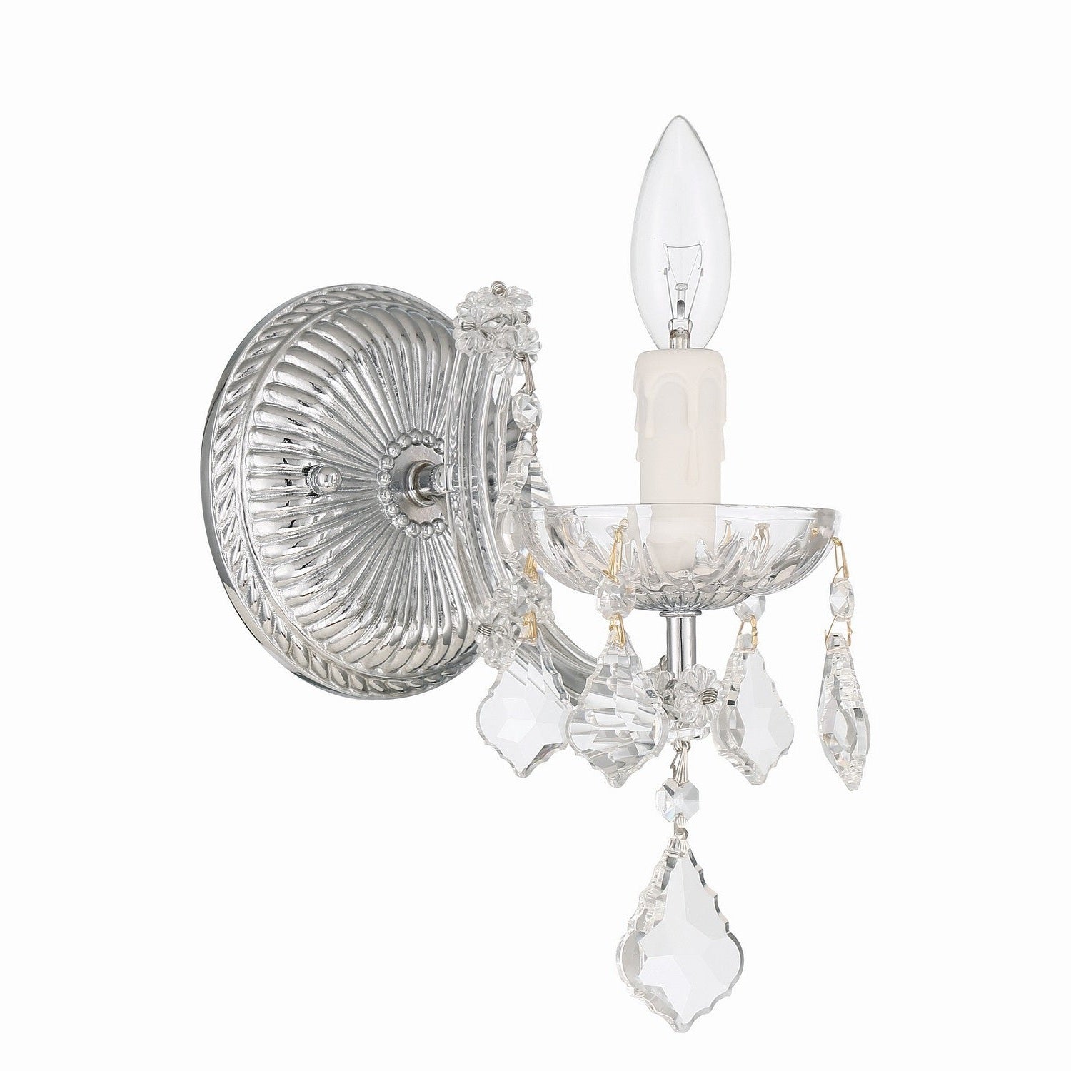 Crystorama - 4471-CH-CL-MWP - One Light Wall Sconce - Maria Theresa - Polished Chrome