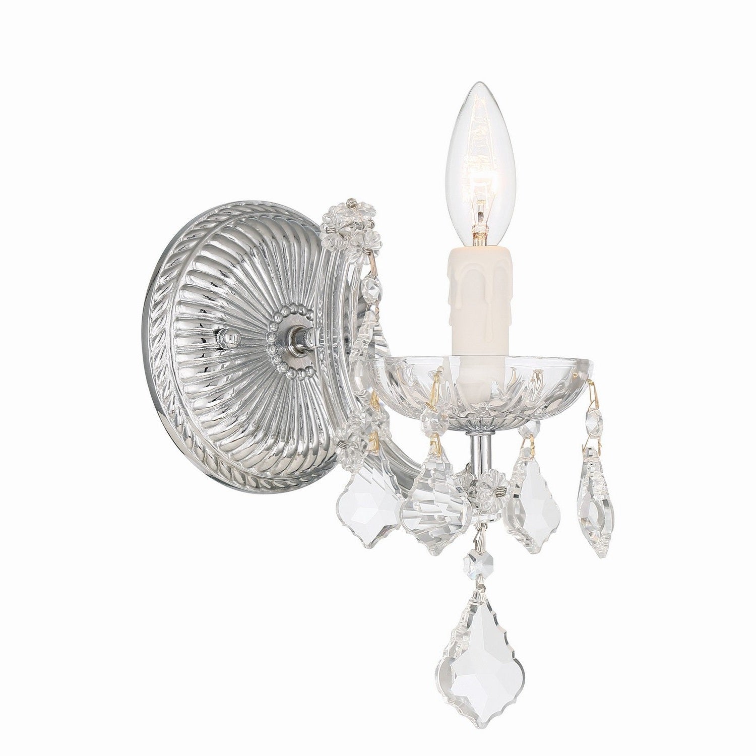 Crystorama - 4471-CH-CL-MWP - One Light Wall Sconce - Maria Theresa - Polished Chrome