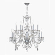 Crystorama - 1135-CH-CL-MWP - 12 Light Chandelier - Traditional Crystal - Polished Chrome
