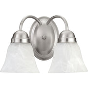 Quorum - 5403-2-65 - Two Light Wall Mount - 5403 Lighting Series - Satin Nickel