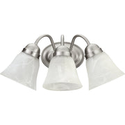 Quorum - 5403-3-65 - Three Light Wall Mount - 5403 Lighting Series - Satin Nickel