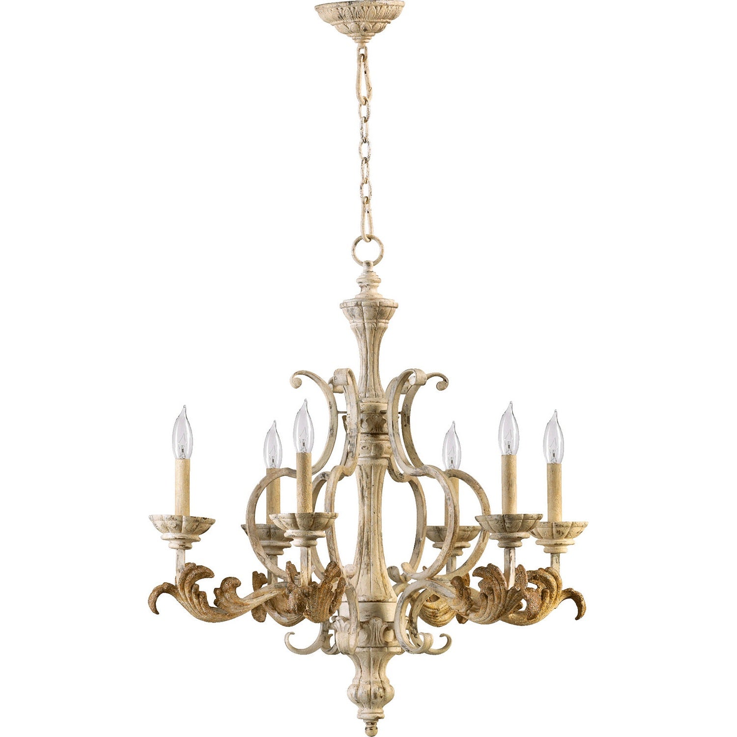 Quorum - 6037-6-70 - Six Light Chandelier - Florence - Persian White