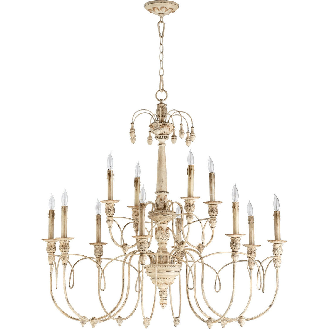 Quorum - 6106-12-70 - 12 Light Chandelier - Salento - Persian White