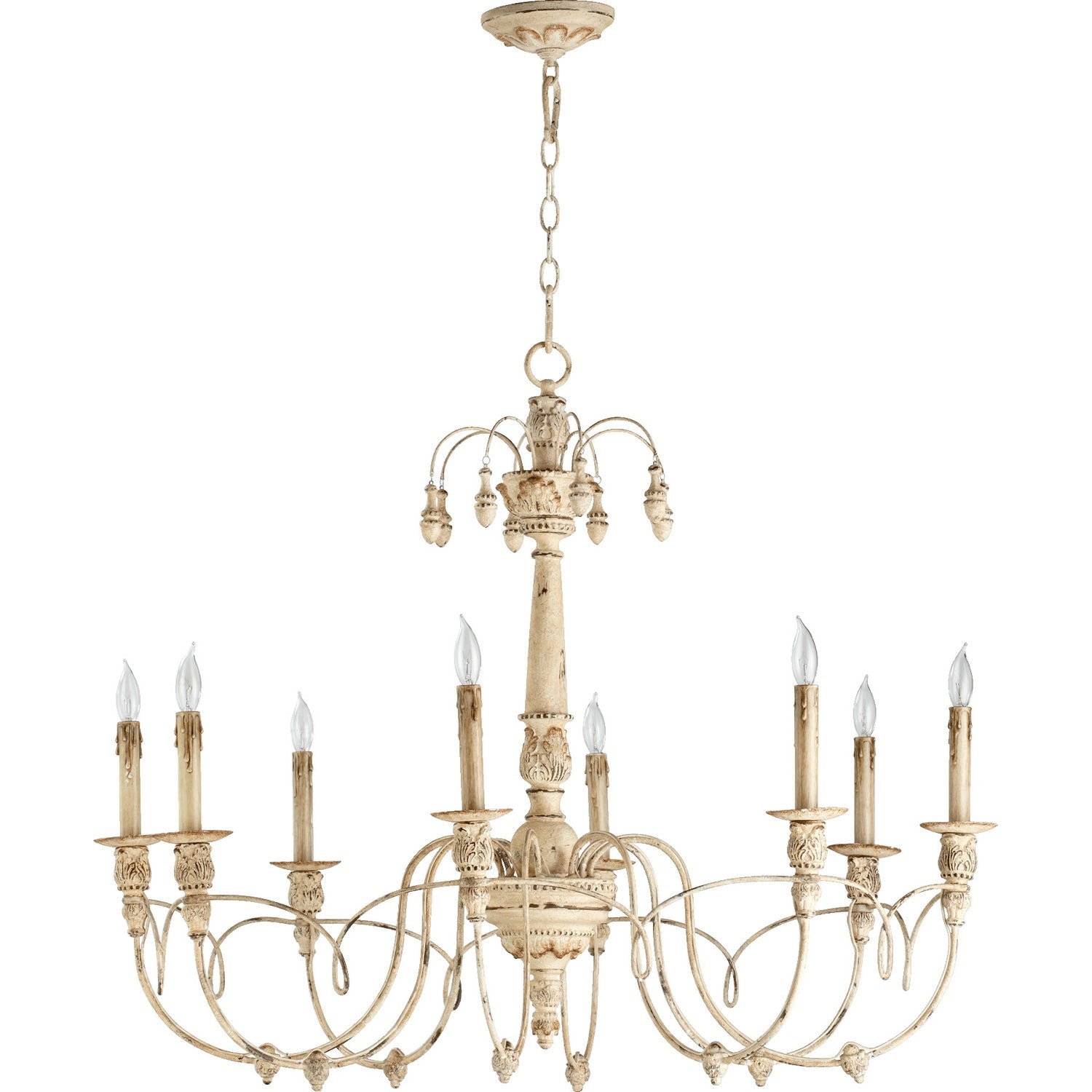 Quorum - 6106-8-70 - Eight Light Chandelier - Salento - Persian White