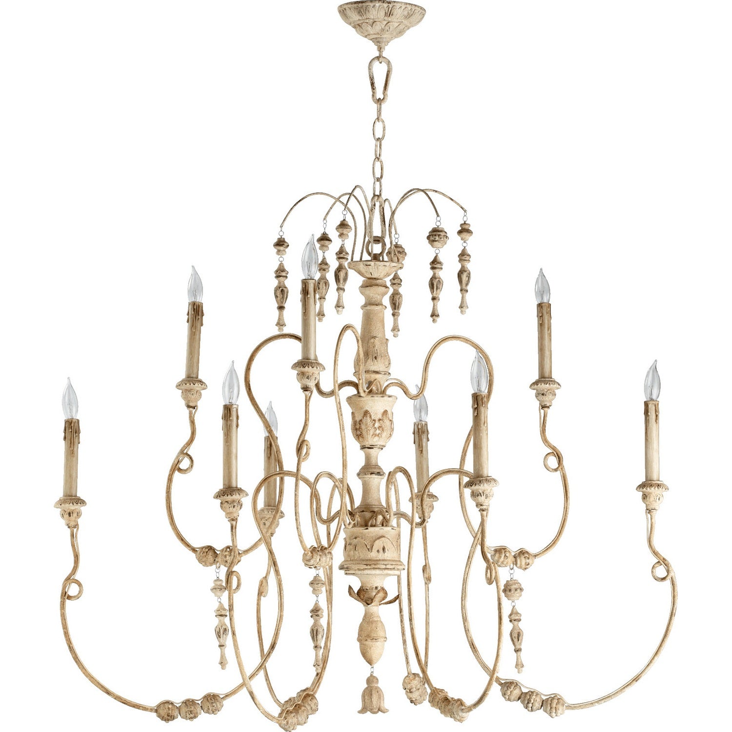 Quorum - 6206-9-70 - Nine Light Chandelier - Salento - Persian White