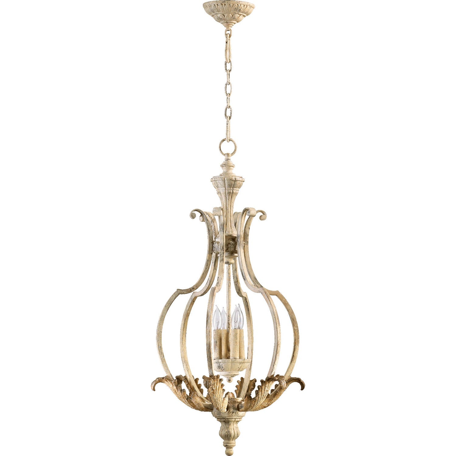 Quorum - 6837-4-70 - Four Light Entry Pendant - Florence - Persian White
