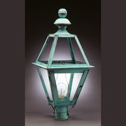 Northeast Lantern - 1023-VG-CIM-CLR - One Light Post Mount - Boston - Verdi Gris