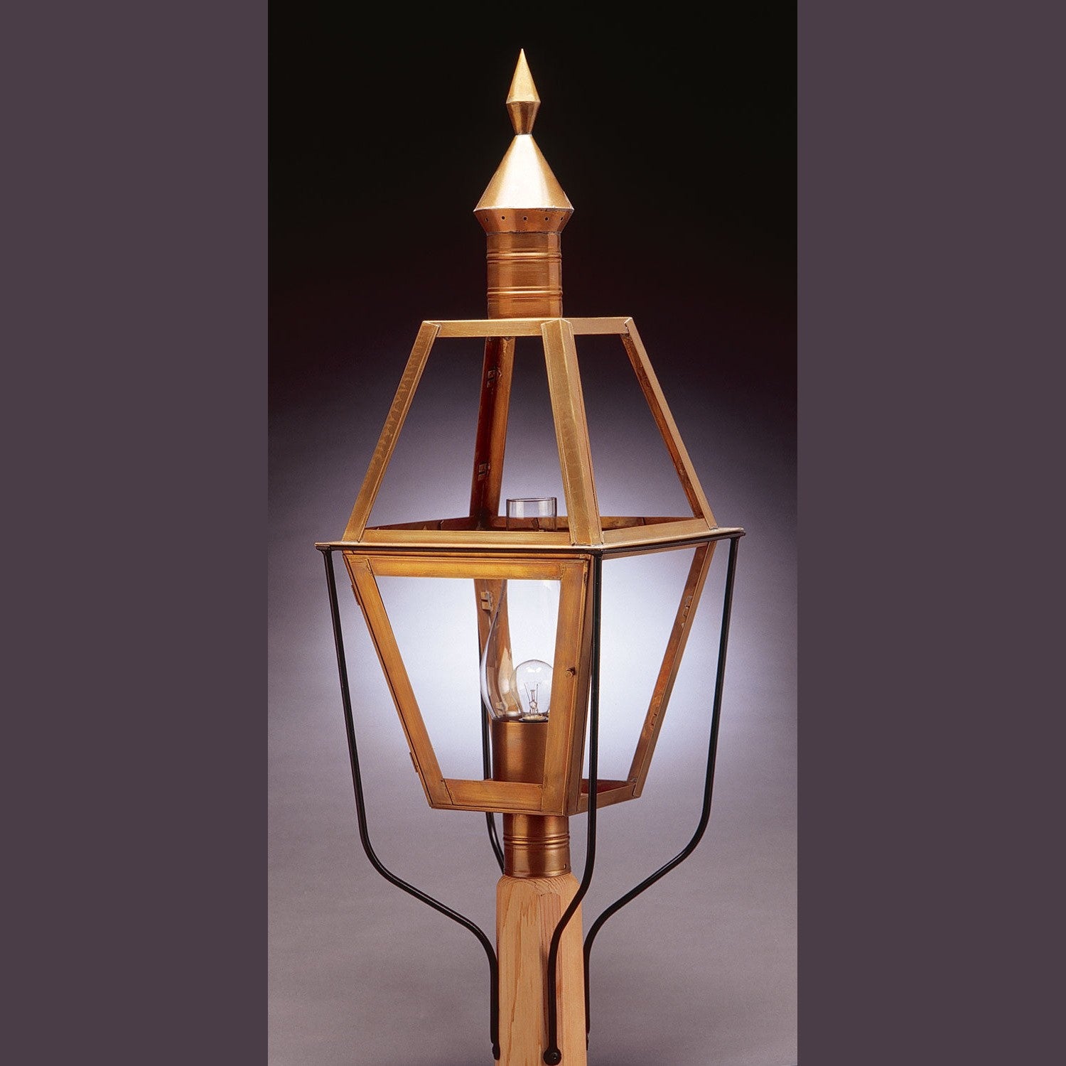 Northeast Lantern - 1033-AB-CIM-CLR - One Light Post Mount - Boston - Antique Brass