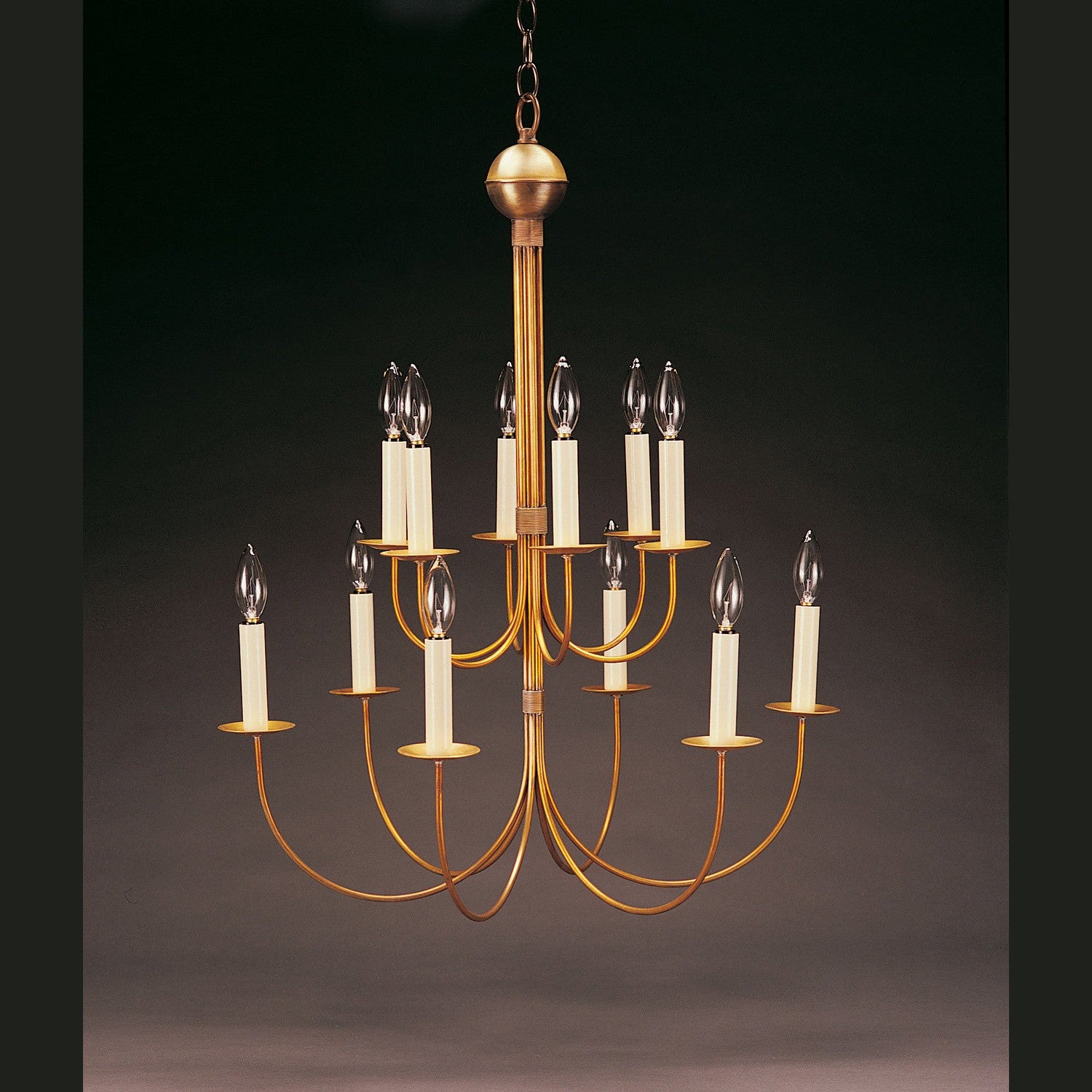 Northeast Lantern - 912-AB-LT12 - 12 Light Hanging Fixture - Chandelier - Antique Brass