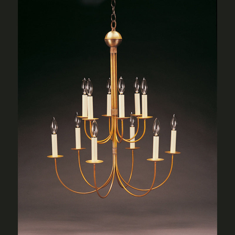 Northeast Lantern - 912-AB-LT12 - 12 Light Hanging Fixture - Chandelier - Antique Brass