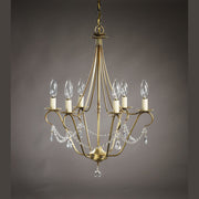 Northeast Lantern - 929-AB-LT6-CRY - Six Light Hanging Fixture - Chandelier - Antique Brass