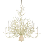Currey and Company - 9188 - 12 Light Chandelier - Seaward Collection - White Coral/Natural Sand