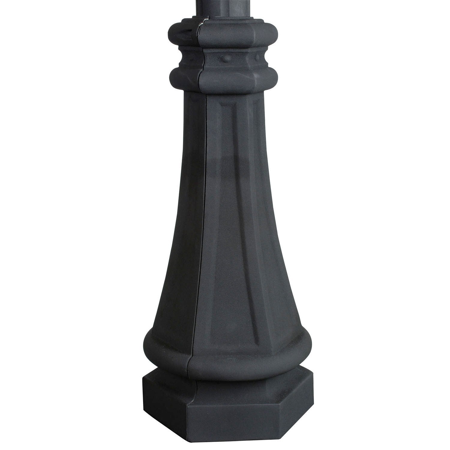 Craftmade - ZWRAP-TB - 22.5" Fluted Direct Burial Post Wrap - Pole Wrap - Textured Black