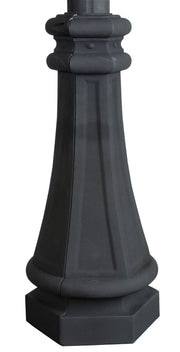 Craftmade - ZWRAP-TB - 22.5" Fluted Direct Burial Post Wrap - Pole Wrap - Textured Black