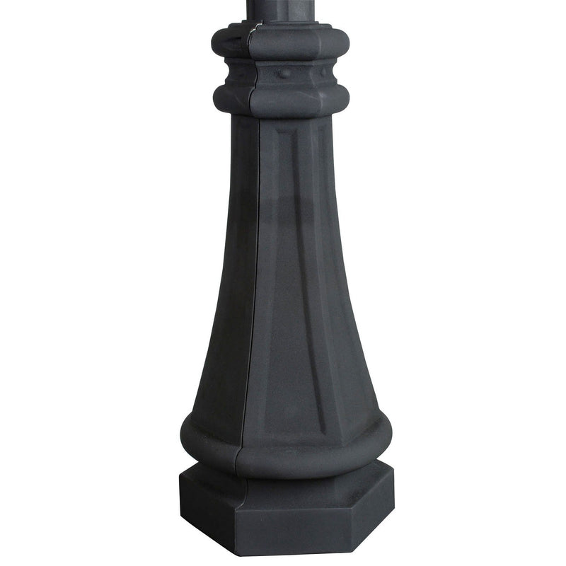 Craftmade - ZWRAP-TB - 22.5" Fluted Direct Burial Post Wrap - Pole Wrap - Textured Black
