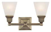 Livex Lighting - 1032-01 - Two Light Bath Vanity - Mission - Antique Brass