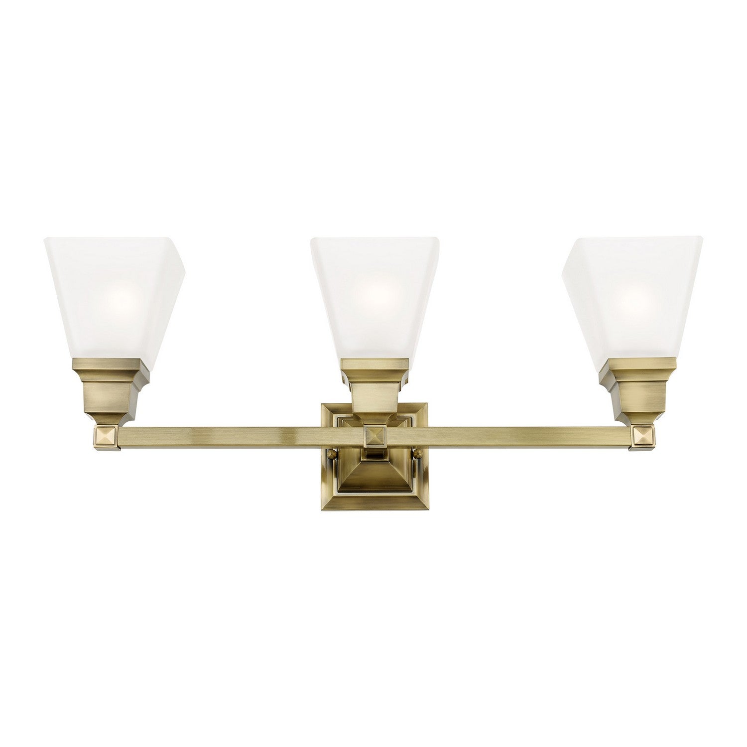 Livex Lighting - 1033-01 - Three Light Bath Vanity - Mission - Antique Brass