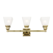 Livex Lighting - 1033-01 - Three Light Bath Vanity - Mission - Antique Brass