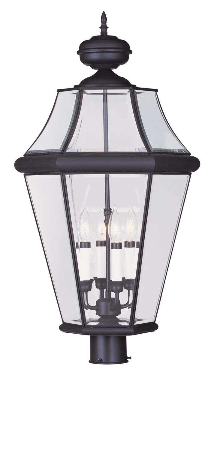 Livex Lighting - 2368-07 - Four Light Outdoor Post Lantern - Georgetown - Bronze
