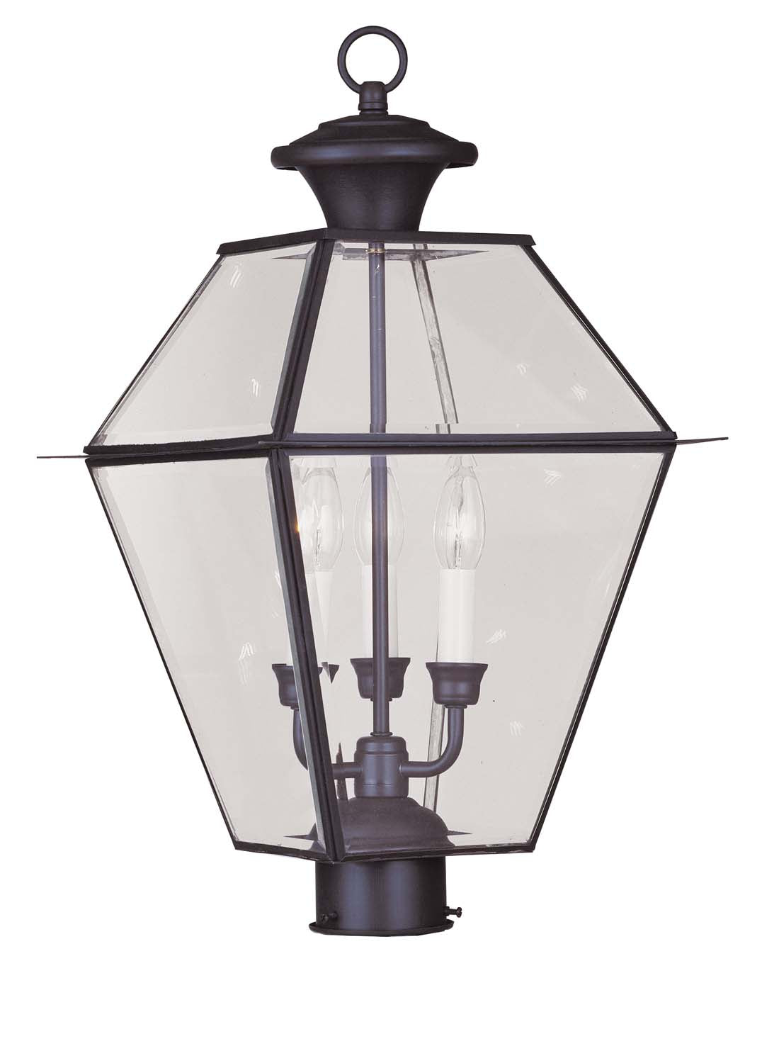 Livex Lighting - 2384-07 - Three Light Post-Top Lanterm - Westover - Bronze