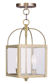 Livex Lighting - 4041-01 - Two Light Mini Pendant/Ceiling Mount - Milford - Antique Brass
