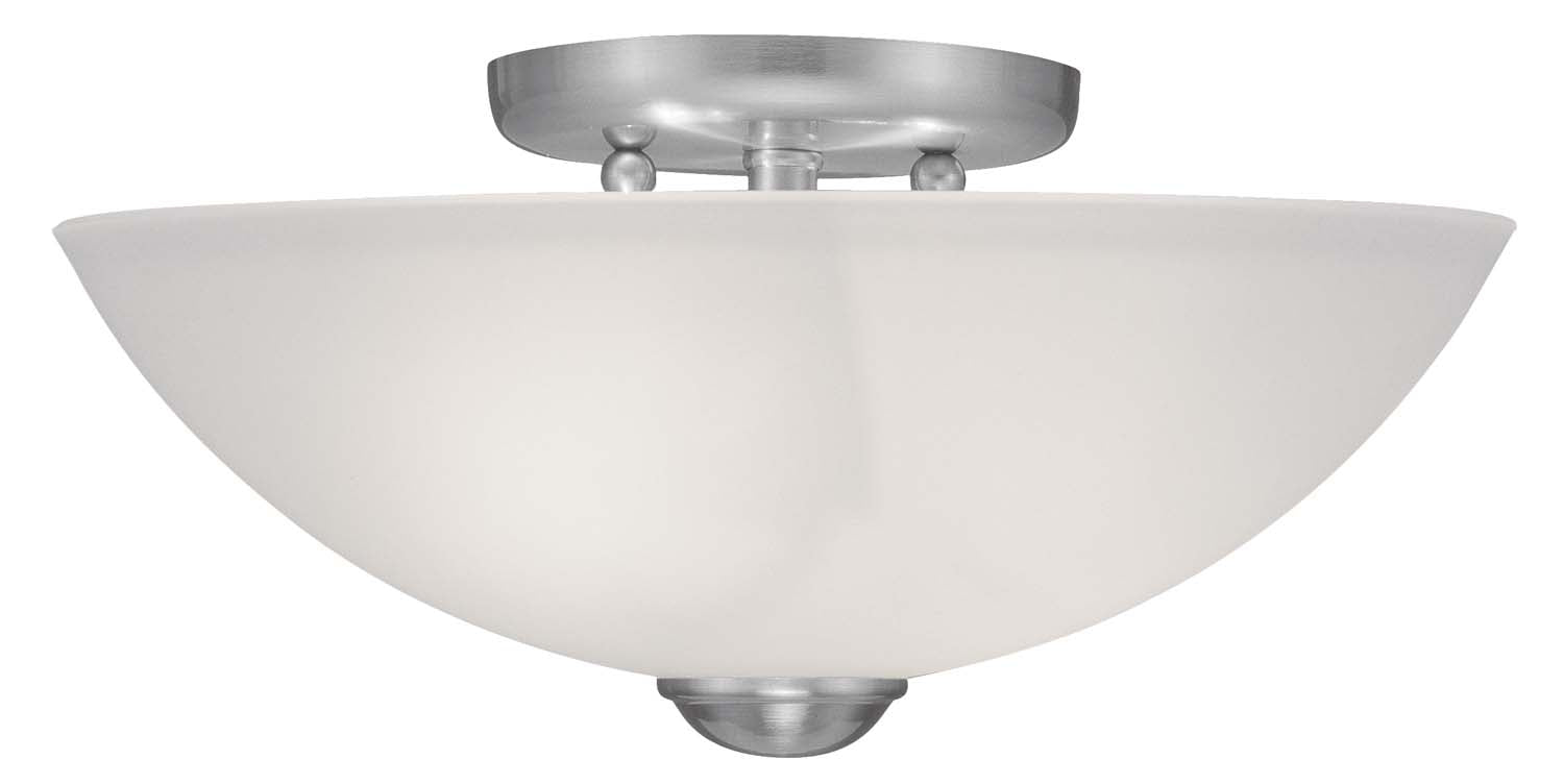 Livex Lighting - 4207-91 - Two Light Ceiling Mount - Somerset - Brushed Nickel