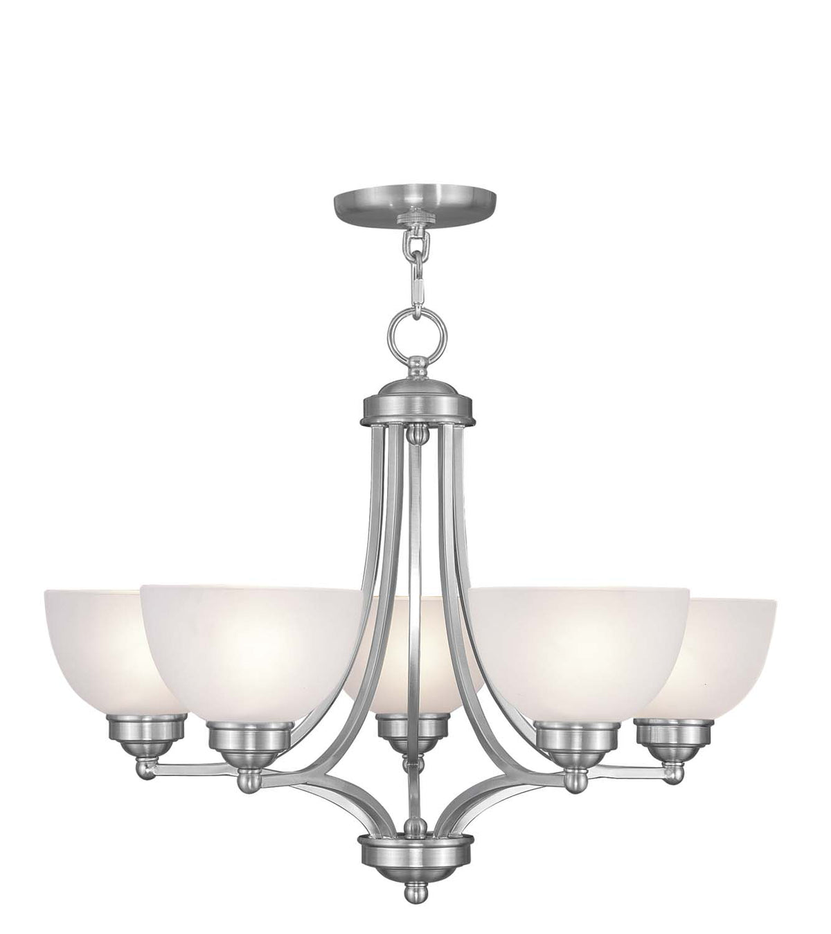 Livex Lighting - 4215-91 - Five Light Chandelier - Somerset - Brushed Nickel
