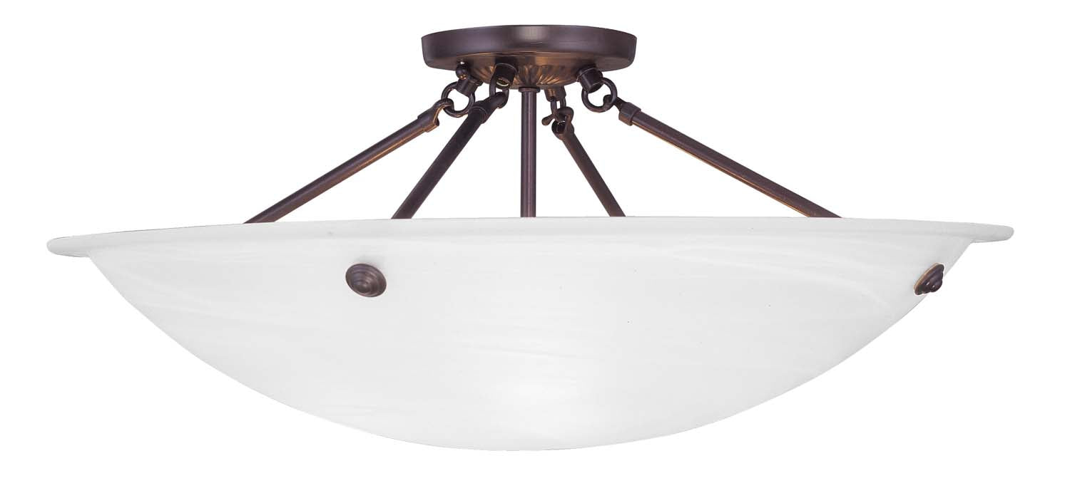 Livex Lighting - 4275-07 - Four Light Ceiling Mount - Oasis - Bronze