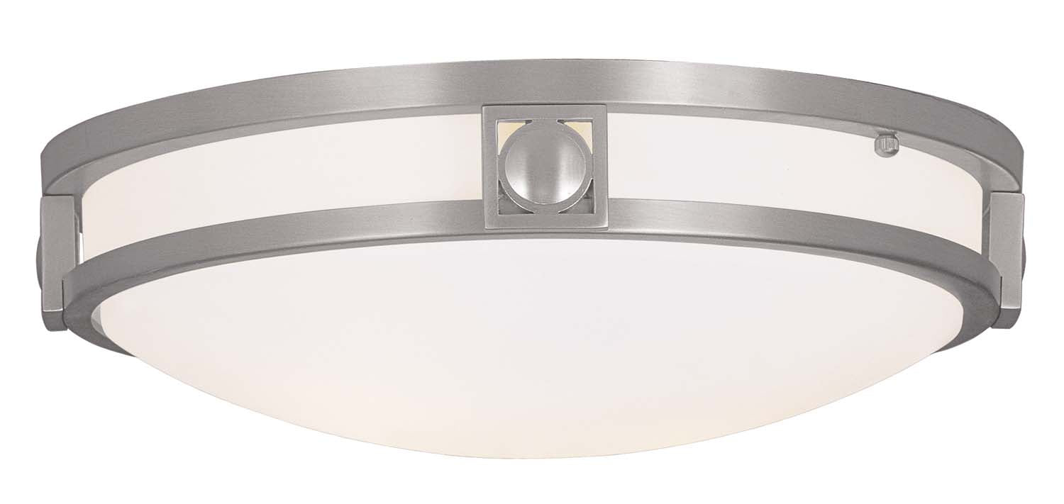 Livex Lighting - 4487-91 - Two Light Ceiling Mount - Titania - Brushed Nickel