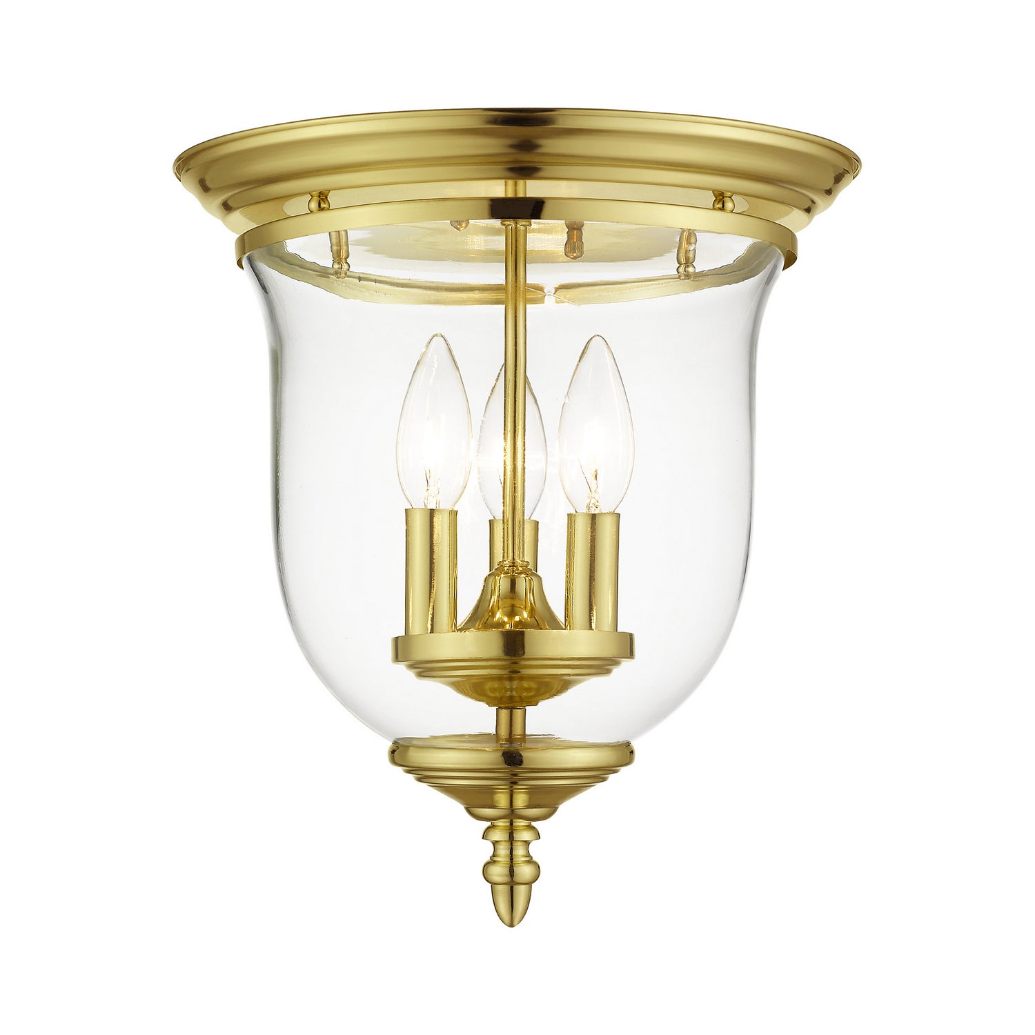 Livex Lighting - 5021-02 - Three Light Ceiling Mount - Legacy - Polished Brass