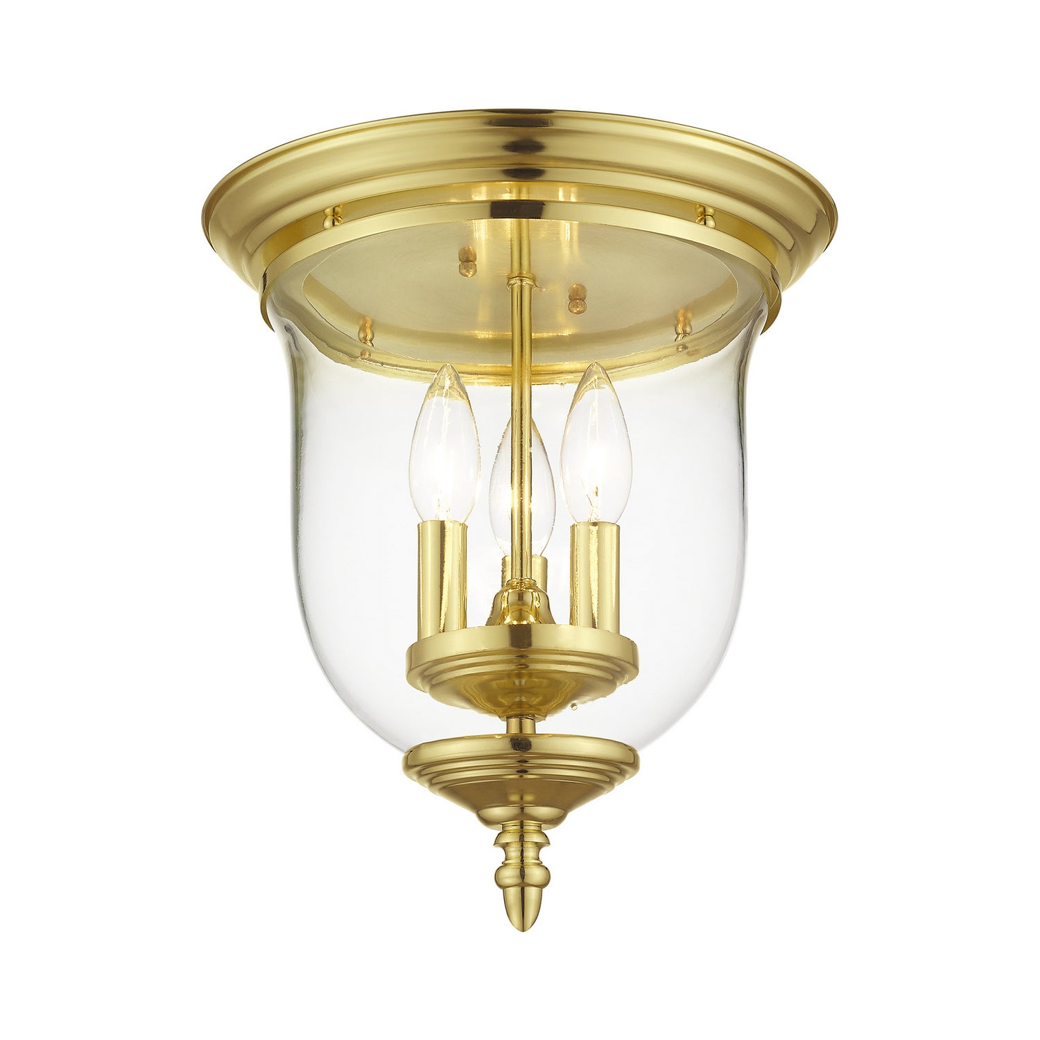 Livex Lighting - 5021-02 - Three Light Ceiling Mount - Legacy - Polished Brass