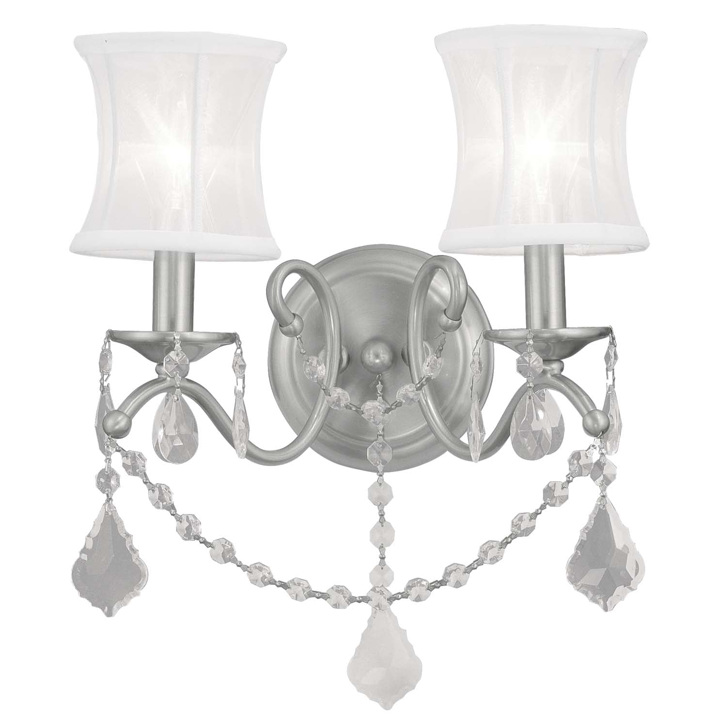 Livex Lighting - 6302-91 - Two Light Wall Sconce - Newcastle - Brushed Nickel