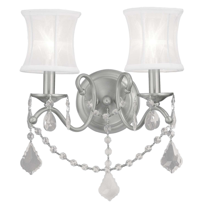 Livex Lighting - 6302-91 - Two Light Wall Sconce - Newcastle - Brushed Nickel