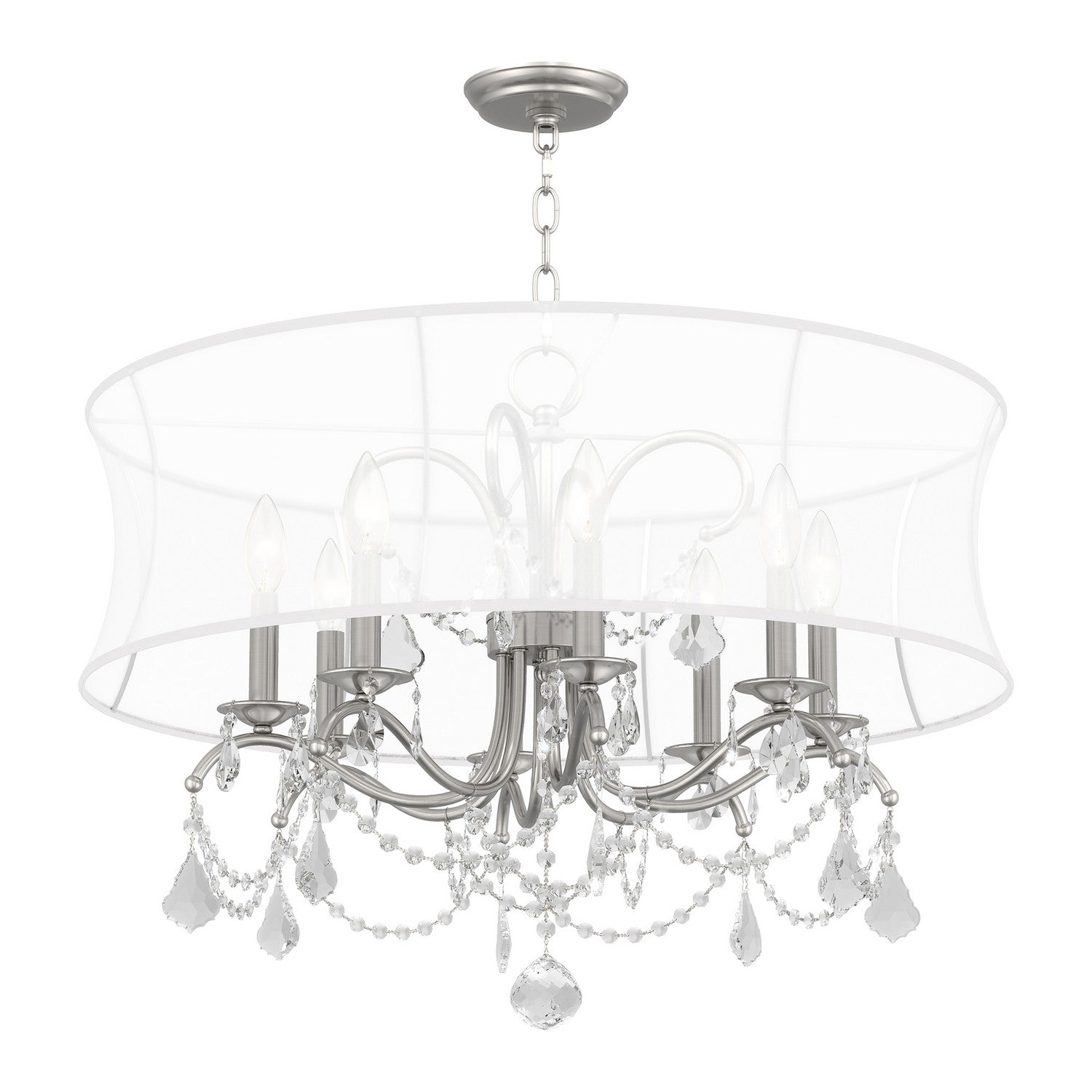 Livex Lighting - 6308-91 - Eight Light Chandelier - Newcastle - Brushed Nickel